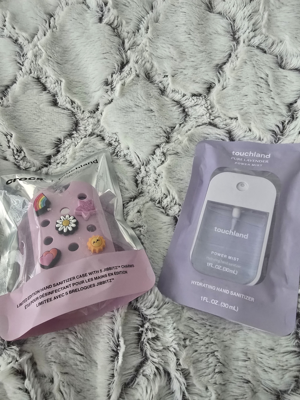 Touchland Crocs Limited Edition Case & Hand Sanitizer Pure Lavender NWT